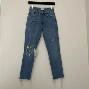 Boyish The Billy High Rise Rigid Skinny Jeans in Great Dictator Size 24